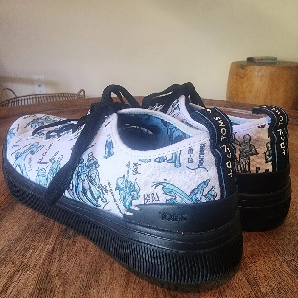 Toms x Star Wars Canvas Character Sketch Trvl Lite Low Top Sneakers Mens 10.5